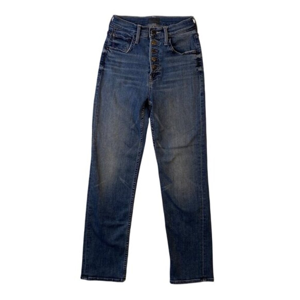 MOTHER Women's Straight Leg Jeans in Dark Blue Wash